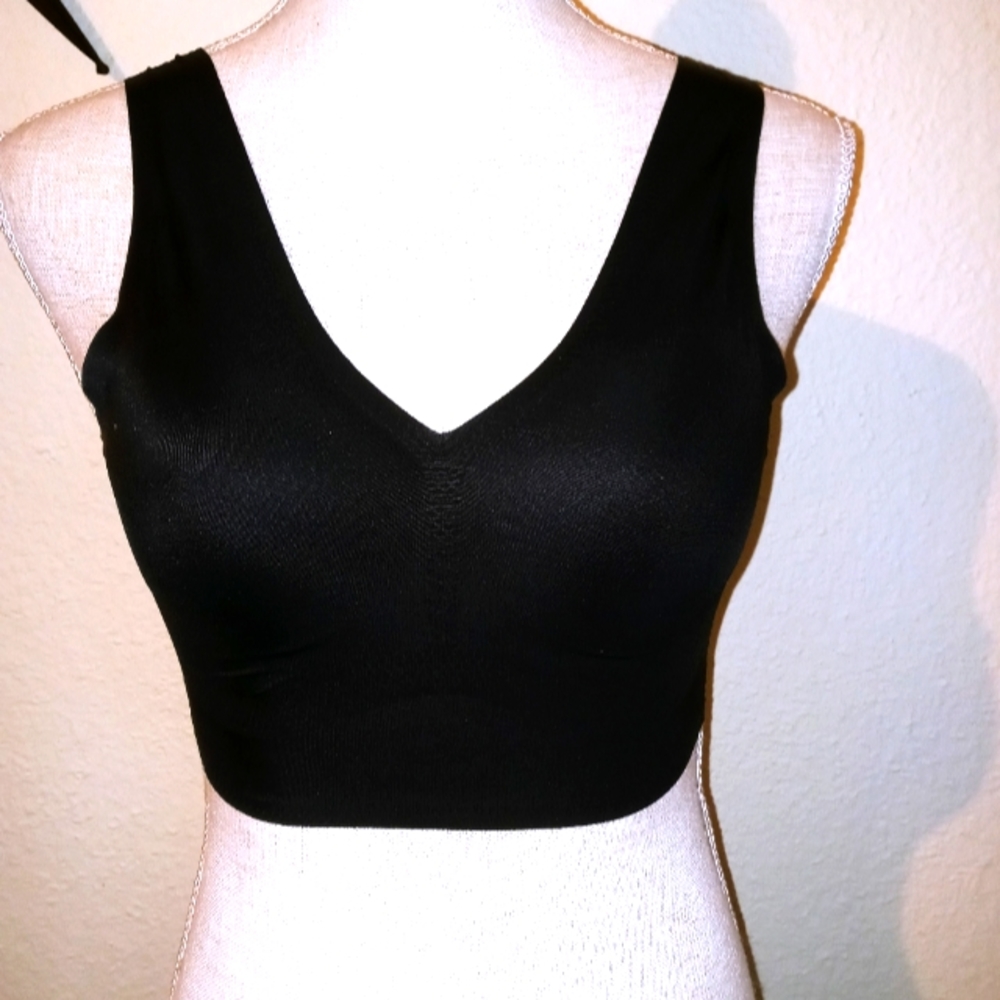 NWOT, TRUE & Co Black Wireless Bra, Size Small